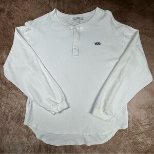 Vans Waffle Knit Thermal Long Sleeve Henley Shirt Small
